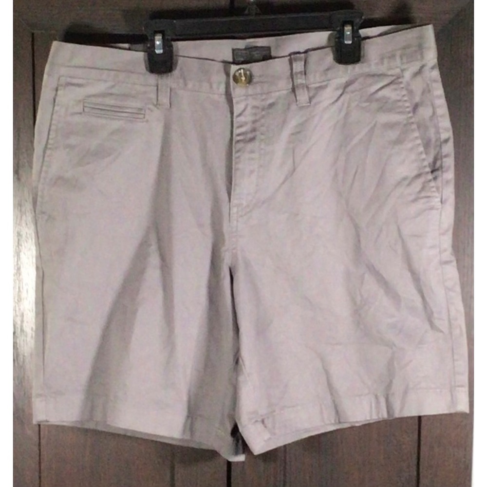 14th & Union Mens Slim Fit Chino Shorts Grey Size 34W New